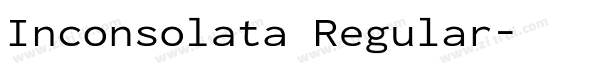 Inconsolata Regular字体转换